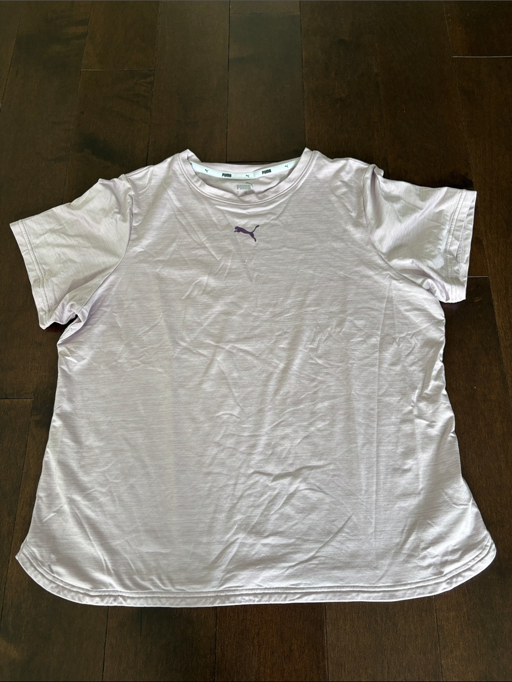 Puma Light Lavender Crewneck Tee with Purple Logo